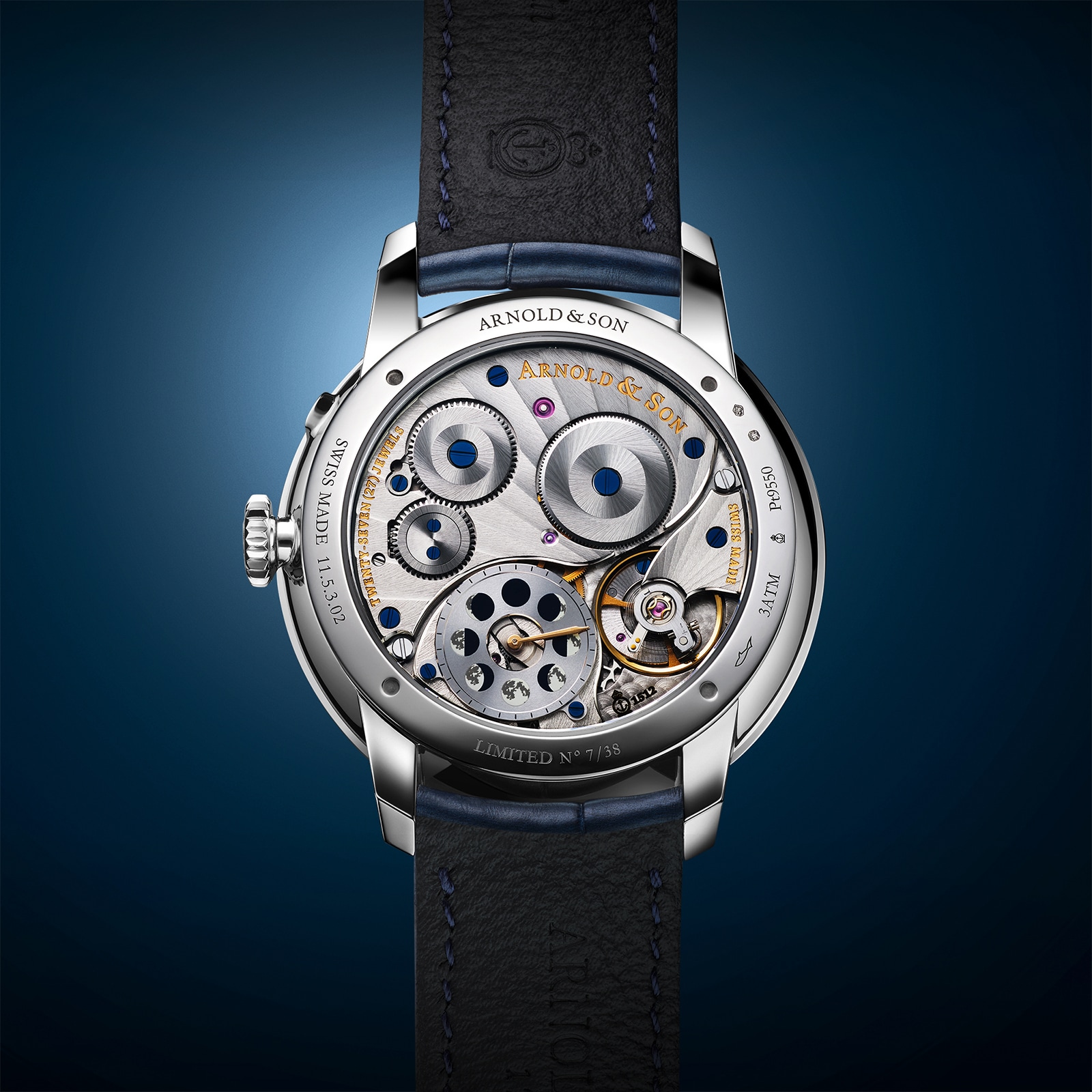 Arnold And Son Perpetual Moon 41.5mm Platinum Limited Edition Mens Watch Celestial Blue Arnold And Son Perpetual Moon 41.5mm Platinum Limited Edition Mens Watch Celestial Blue